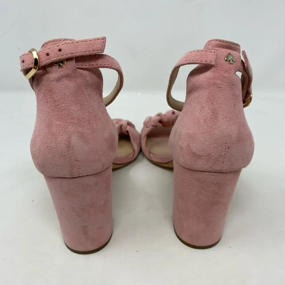 Kate Spade Mona Pink Sandal Suede Heels Pumps Womens Size 8.5